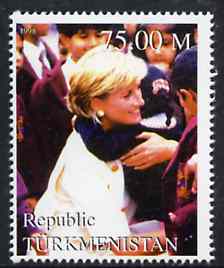 Turkmenistan 1999 Princess Di from Events & People of the 20th Century unmounted mint, stamps on royalty, stamps on diana, stamps on millennium