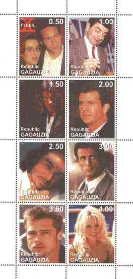 Gagauzia Republic 1998 Film Stars perf sheetlet containing complete set of 8 unmounted mint, stamps on films    cinema    entertainments