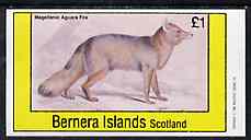 Bernera 1982 Aguara Fox Dog imperf souvenir sheet (Â£1 value) unmounted mint, stamps on animals    dogs, stamps on  fox , stamps on foxes, stamps on 