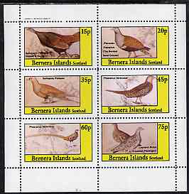 Bernera 1982 Game Birds #3 perf set of 6 values (15p to 75p) unmounted mint, stamps on , stamps on  stamps on birds     game