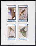 Staffa 1982 Birds #53 (Touraco, Leaflove, etc) imperf set of 4 values (10p to 75p) unmounted mint, stamps on birds      