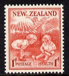 New Zealand 1938 Health - Children 1d+1d unmounted mint SG 610*, stamps on children, stamps on  kg6 , stamps on 