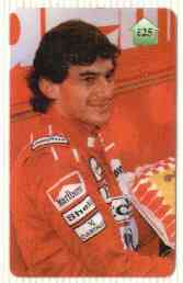 Telephone Card - Ayrton Senna #06 - \A325 phone card (Limited edition), stamps on cars    racing cars     personalities      tobacco