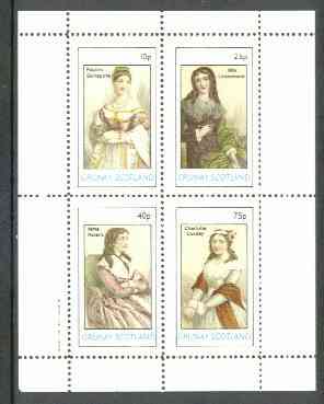 Grunay 1982 French Women (Pauline Bonaprte, Charlotte Corday, etc) perf set of 4 unmounted mint, stamps on women     napoleon
