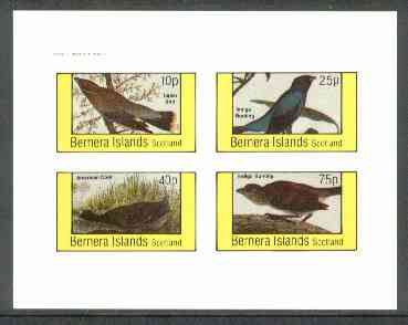 Bernera 1982 Birds #26 (Coot, Buntings, etc) imperf  set of 4 values (10p to 75p) unmounted mint , stamps on birds   