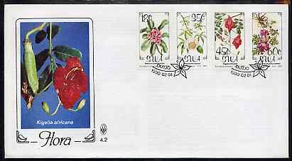 South West Africa 1990 Flora set of 4 on unaddressed illustrated cover with special flower first day cancel, SG 534-37, stamps on flowers