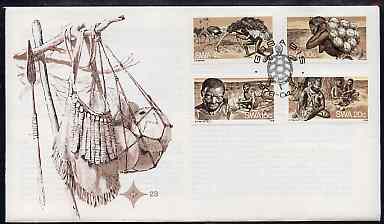South West Africa 1978 The Bushmen set of 4 on unaddressed illustrated cover with special Turtle first day cancel, SG 315-18, stamps on cultures, stamps on ostriches, stamps on turtles