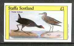 Staffa 1982 Florida Gallinule imperf souvenir sheet (Â£1 value) unmounted mint, stamps on birds    