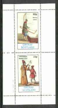 Grunay 1982 Cultures (Mohometan & Bowing Cotton) perf  set of 2 values (40p & 60p) unmounted mint, stamps on cultures     textiles     cotton