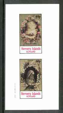 Bernera 1982 Lilies (Buried Lilies & Crowned) imperf  set of 2 values (40p & 60p) unmounted mint, stamps on flowers    lilies    religion     easter