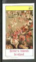 Bernera 1982 Lilies imperf souvenir sheet (Â£1 value) unmounted mint, stamps on flowers    lilies       fairies