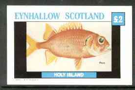 Eynhallow 1982 Fish #05 (Pauu) imperf deluxe sheet (Â£2 value) unmounted mint, stamps on fish