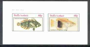 Staffa 1982 Fish #10 (Novaculichtys & Lepidaplois) imperf  set of 2 values (40p & 60p) unmounted mint, stamps on fish   