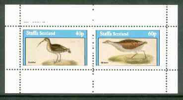 Staffa 1982 Birds #60 (Curlew & Bittern) perf set of 2 values (40p & 60p) unmounted mint, stamps on birds      curlew     bittern