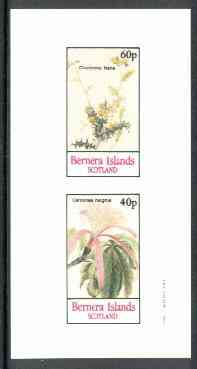 Bernera 1982 Flowers #15 (Chorizema & Carolinea) imperf  set of 2 values (40p & 60p) unmounted mint, stamps on flowers