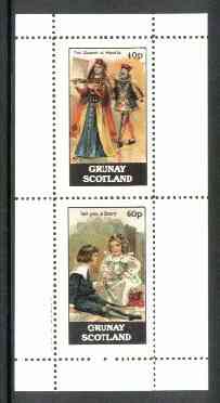 Grunay 1982 Children's Stories #02 (Queen of Hearts & Tell You a Story) perf set of 2 values unmounted mint, stamps on , stamps on  stamps on literature, stamps on fairy, stamps on  stamps on alice, stamps on  stamps on fairy tales  