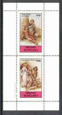 Grunay 1982 Shakespeare Characters (Perdita & Miranda) perf set of 2 unmounted mint, stamps on literature, stamps on shakespeare