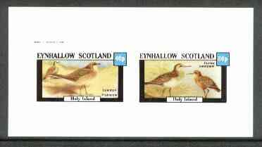 Eynhallow 1982 Birds #22 (Pratincole & Sandpiper) imperf set of 2 values unmounted mint, stamps on birds   