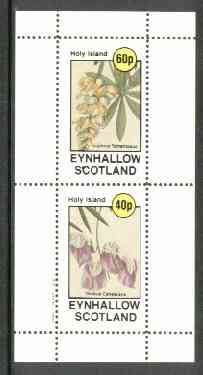Eynhallow 1982 Flowers #13 (Lupin & Sweet Pea) perf set of 2 values unmounted mint, stamps on flowers