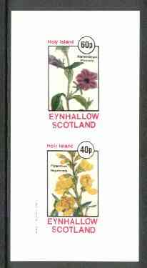 Eynhallow 1982 Flowers #16 (Nierembergia & Piptanthus) imperf set of 2 values unmounted mint, stamps on flowers