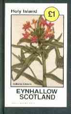 Eynhallow 1982 Flowers #17 (Collomia linearis) imperf souvenir sheet (Â£1 value) unmounted mint, stamps on flowers