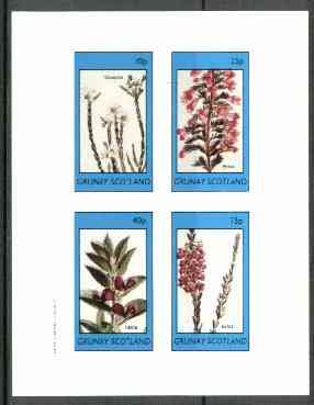 Grunay 1982 Flowers #09 (Diosma, Erica x 2 & Hallia) perf set of 4 unmounted mint, stamps on flowers