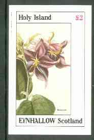 Eynhallow 1982 Flowers #22 (Solanum) imperf deluxe sheet (Â£2 value) unmounted mint, stamps on flowers