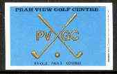 Match Box Labels -  Prah View Golf Centre (9 hole par 3 course) label very fine unused condition  (produced by Bouldens), stamps on golf