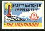 Match Box Labels - The Lighthouse match box label in very fine unused condition (Yugoslav Drava), stamps on , stamps on  stamps on lighthouses