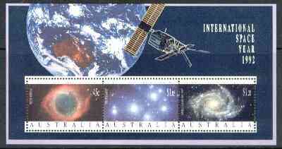 Australia 1992 International Space Year m/sheet unmounted mint, SG MS 1346, stamps on space, stamps on planets, stamps on astronomy