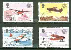 British Antarctic Territory 1983 Bicentenary of Manned Flight set of 4 unmounted mint, SG 119-22*, stamps on aviation, stamps on polar