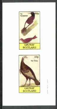 Grunay 1982 Birds #05 (Woodpecker & Turkey) imperf set of 2 values unmounted mint, stamps on birds      woodpecker