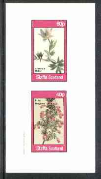 Staffa 1982 Flowers #27 (Anemone & Erica) imperf set of 2 values unmounted mint , stamps on flowers    