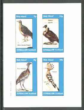 Eynhallow 1982 Birds #23 (Pigeon, Vulture, Bustard & Hoopoe) imperf set of 4 values unmounted mint, stamps on birds, stamps on pigeons