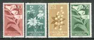 Spanish Guinea 1959 Child Welfare Fund (Flowers) set of 4 unmounted mint, SG 444-47*, stamps on flowers