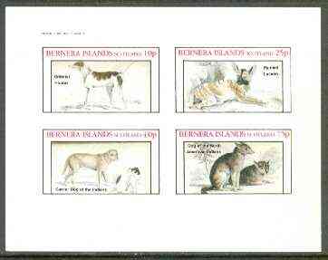 Bernera 1982 Dogs (Oriental, Dog of the Indians, etc) imperf set of 4 values unmounted mint, stamps on animals, stamps on dogs