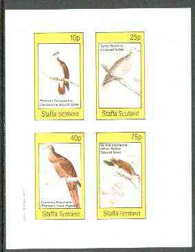 Staffa 1982 Pigeons & Doves imperf set of 4 values unmounted mint , stamps on birds, stamps on pigeons