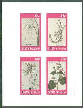 Staffa 1982 Flowers #29 (Morea, Oxybaphus, etc) imperf set of 4 values unmounted mint , stamps on flowers    