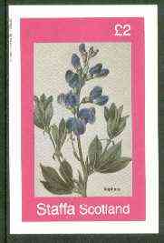 Staffa 1982 Flowers #29 (Sophora) imperf deluxe sheet (Â£2 value) unmounted mint, stamps on flowers    