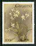 Guyana 1985-89 Orchids Series 1 plate 68 (Sanders Reichenbachia) 100c unmounted mint, SG 1734, stamps on orchids, stamps on flowers