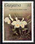Guyana 1985-89 Orchids Series 1 plate 81 (Sanders Reichenbachia) 55c unmounted mint, unlisted by SG without surcharge*, stamps on orchids, stamps on flowers