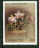 Guyana 1985-89 Orchids Series 2 plate 06 (Sanders Reichenbachia) 50c unmounted mint, unlisted by SG without surcharge*, stamps on orchids, stamps on flowers