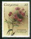 Guyana 1985-89 Orchids Series 2 plate 07 (Sanders' Reichenbachia) 30c unmounted mint, unlisted by SG without surcharge*, stamps on orchids, stamps on flowers