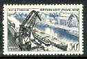 France 1956 Technical Achievements - Port of Strasbourg 30f unmounted mint, SG 1305, stamps on , stamps on  stamps on ports, stamps on harbours, stamps on chips, stamps on cranes