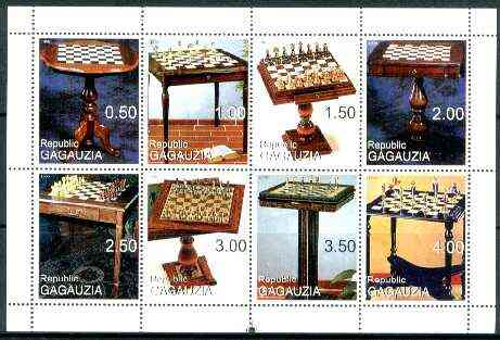 Gagauzia Republic 1999 Chess perf sheetlet containing set of 8 values unmounted mint, stamps on chess