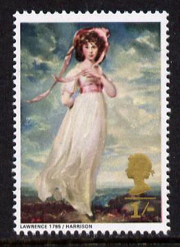Great Britain 1968 British Paintings 1s (Pinkie) unmounted mint with phosphor omitted (SG 774d), stamps on arts