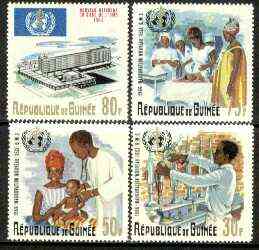 Guinea - Conakry 1967 Inauguration of World Health Organisation set of 4 unmounted mint, SG 574-77*, stamps on united nations, stamps on  who , stamps on medical, stamps on doctors, stamps on nurses