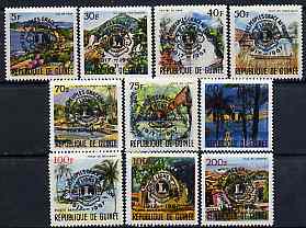 Guinea - Conakry 1967 50th Anniversary of Lions International set of 10 unmounted mint, SG 613-22, Mi 447-56*, stamps on lions int, stamps on rotary