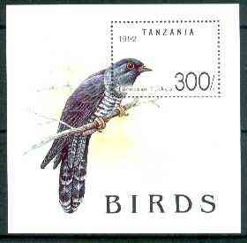 Tanzania 1992 Birds perf m/sheet (Cuckoo) unmounted mint, SG MS 1360, stamps on birds, stamps on cuckoo