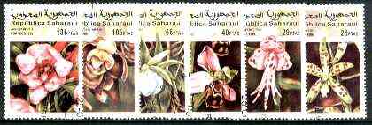 Sahara Republic 1999 Orchids complete set of 6 fine cto used*, stamps on flowers, stamps on orchids